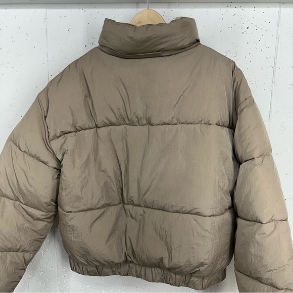 Abercrombie & Fitch AF Ultra Collection Large Beige Classic Puffer Jacket NEW - Picture 14 of 15